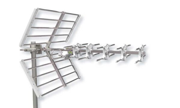 Antenna Esterna UHF 27 Elementi Spina F HD DVB-T2 Protezione 5G