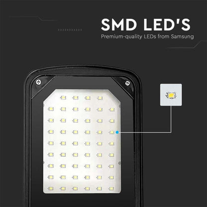 Armatura Stradale LED SMD 50W Nero 4000K IP65 per Illuminazione Esterna