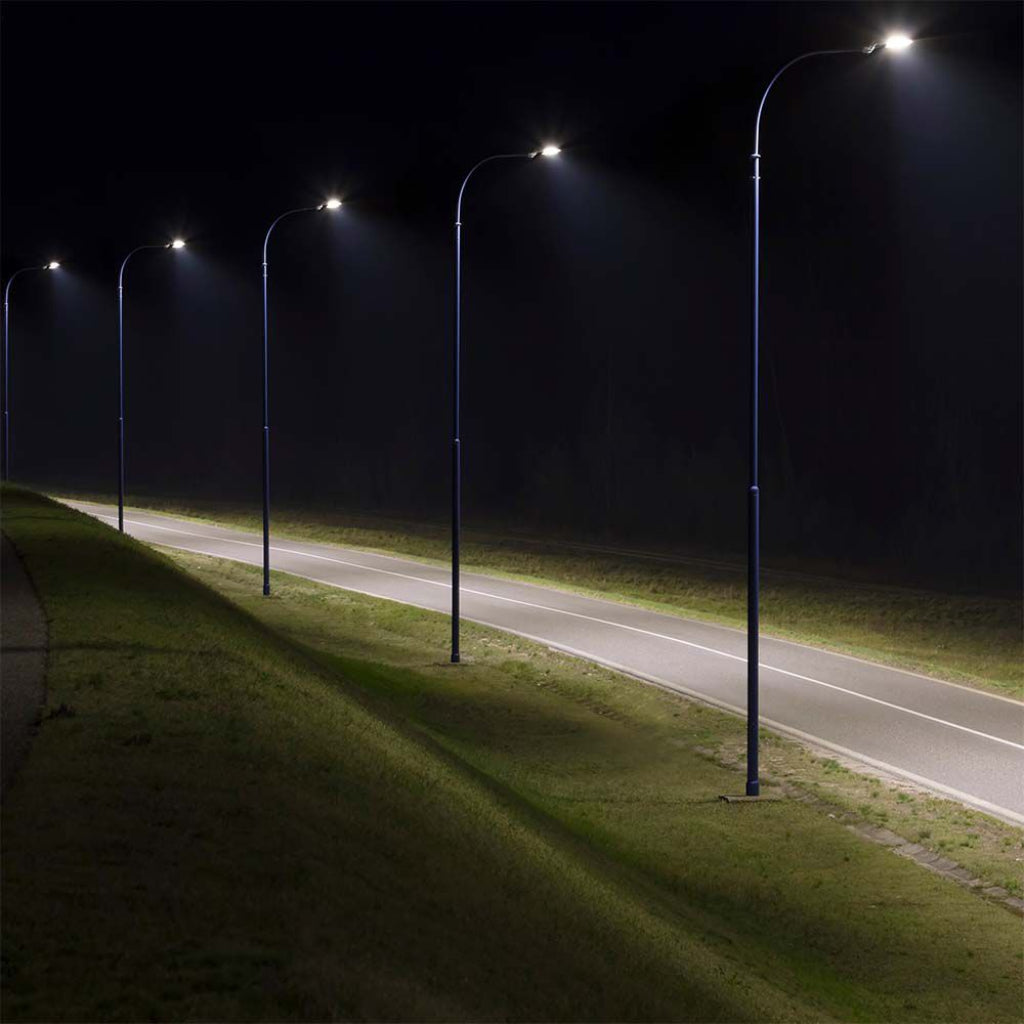 Armatura Stradale LED SMD 50W Nero 4000K IP65 per Illuminazione Esterna