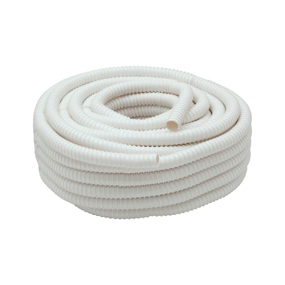 Tubo Corrugato Condensa Climatizzatore 16 mm 25 m Bianco