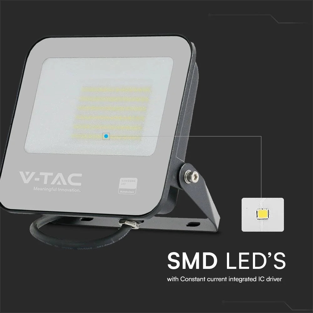 Faro LED 50W Samsung 4000K IP65 Nero V-TAC da Esterno