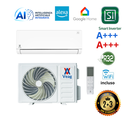 Climatizzatore Condizionatore Veag AGT-LS12 12000 BTU A+++/A+++ Wi-Fi e Intelligenza Artificiale