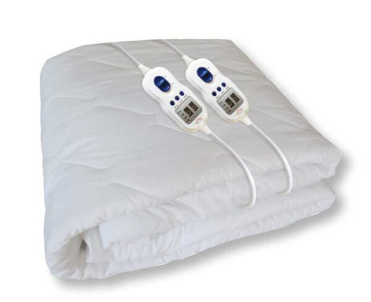 Coperta elettrica matrimoniale in microfibra multizona 140x160 2x60W