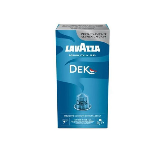 100 capsule Lavazza compatibili Nespresso in alluminio decaffeinato - ECOCALORE