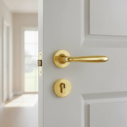 Maniglia Per Porta PATRI Ottone Lucido Brackle