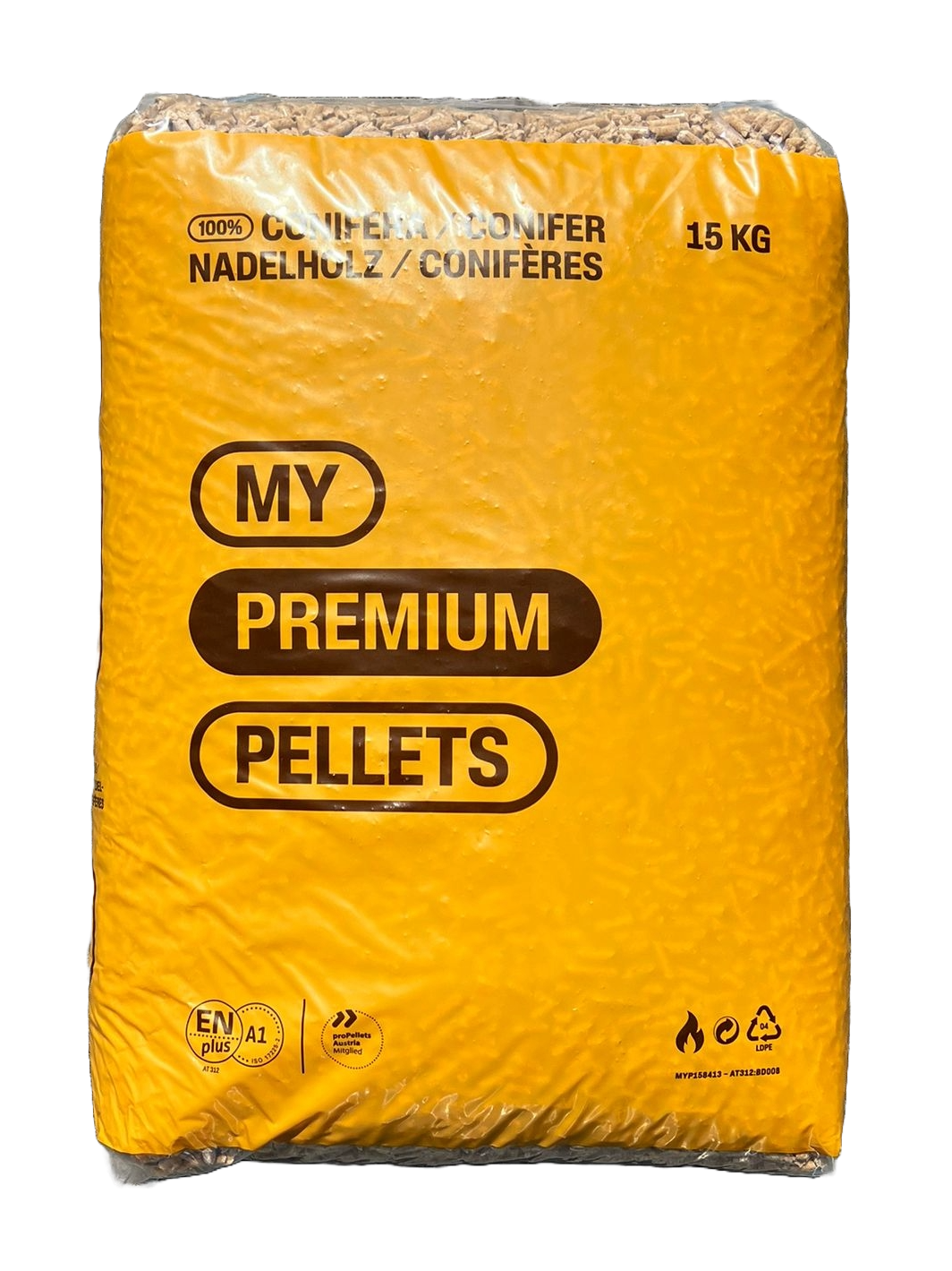 Pellet My Premium ENplus A1 15 Kg – Conifera (Abete e Pino) Bancale Da 84 Sacchi
