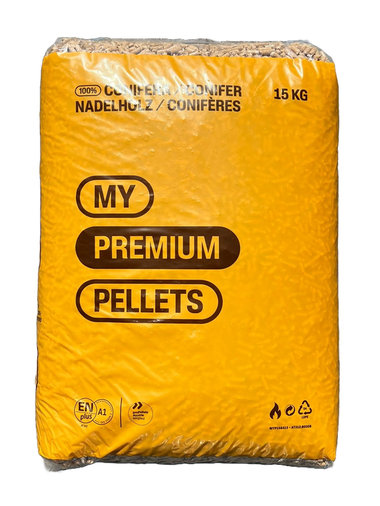 Pellet My Premium ENplus A1 15 Kg – Conifera (Abete e Pino)