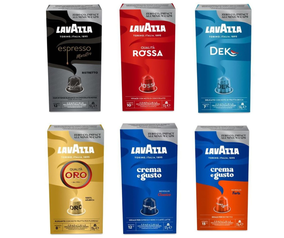 Kit assaggio 60 capsule Lavazza compatibili Nespresso - ECOCALORE