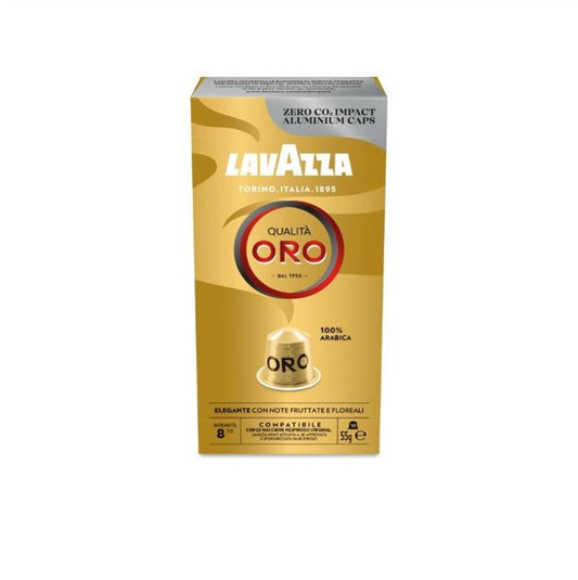 100 Capsule Lavazza Compatibili Nespresso Qualità Oro in Alluminio