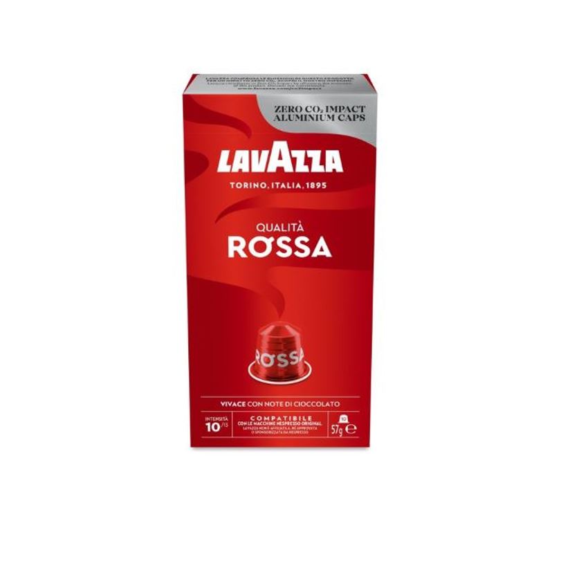 100 capsule Lavazza compatibili Nespresso in alluminio qualità rossa - ECOCALORE