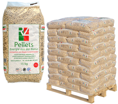 Pellet RZ Certificato ENplus A1 15 Kg Abete Bianco Austriaco Bancale 72 Sacchi