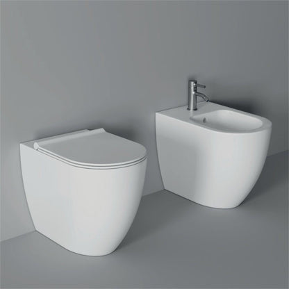 Alice Ceramica "Form" Coppia di sanitari da terra filo muro bianco lucido