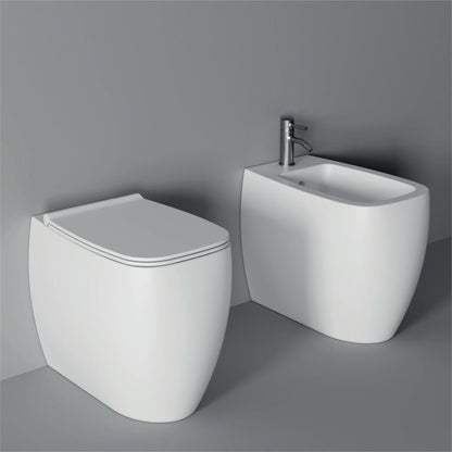 Sanitari filomuro Alice Ceramica Nur H45 senza brida con sedile soft close