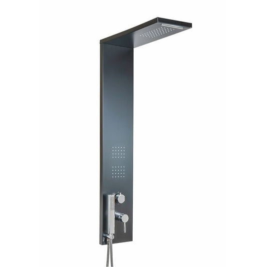 Colonna Doccia Idromassaggio Nero in Alluminio Mod. Trend Metaform