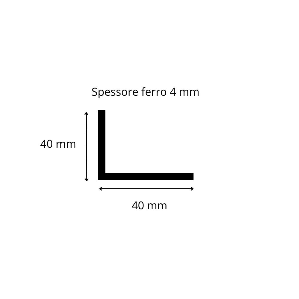 Ferro angolare 40x40 spessore 4 mm