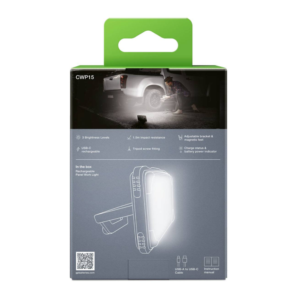 Lampada da Lavoro Ricaricabile 1200 lm con Luce Fredda 6500K