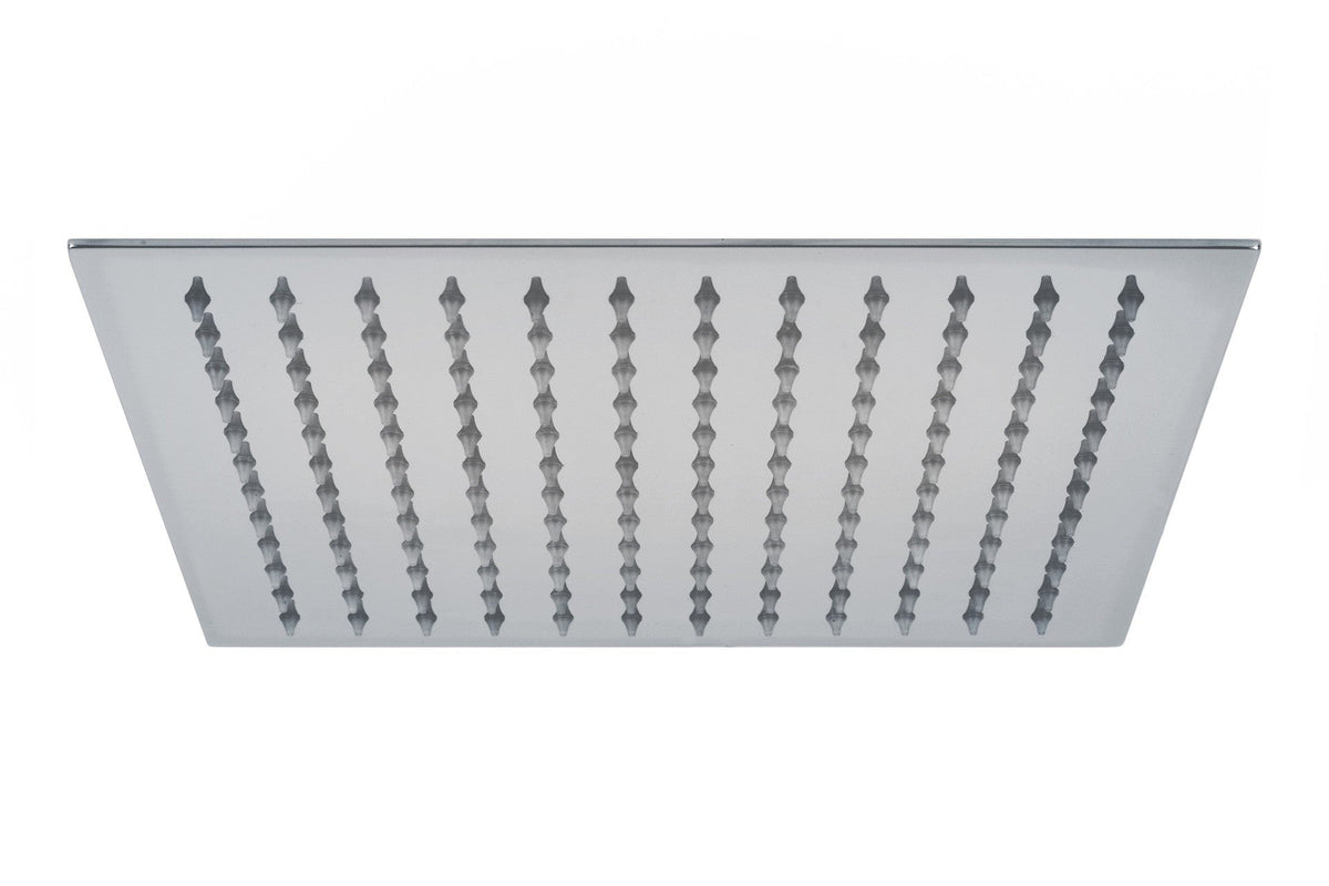 Kit doccia quadrato con soffione e braccio cromato diam. 25x25