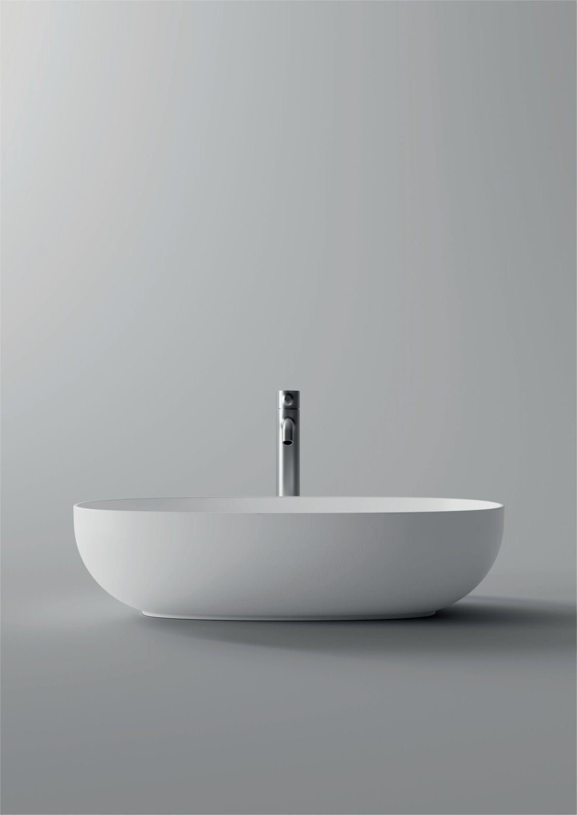Lavabo da appoggio in ceramica 60 x 35 x H15 cm linea FORM di Alice Ceramica