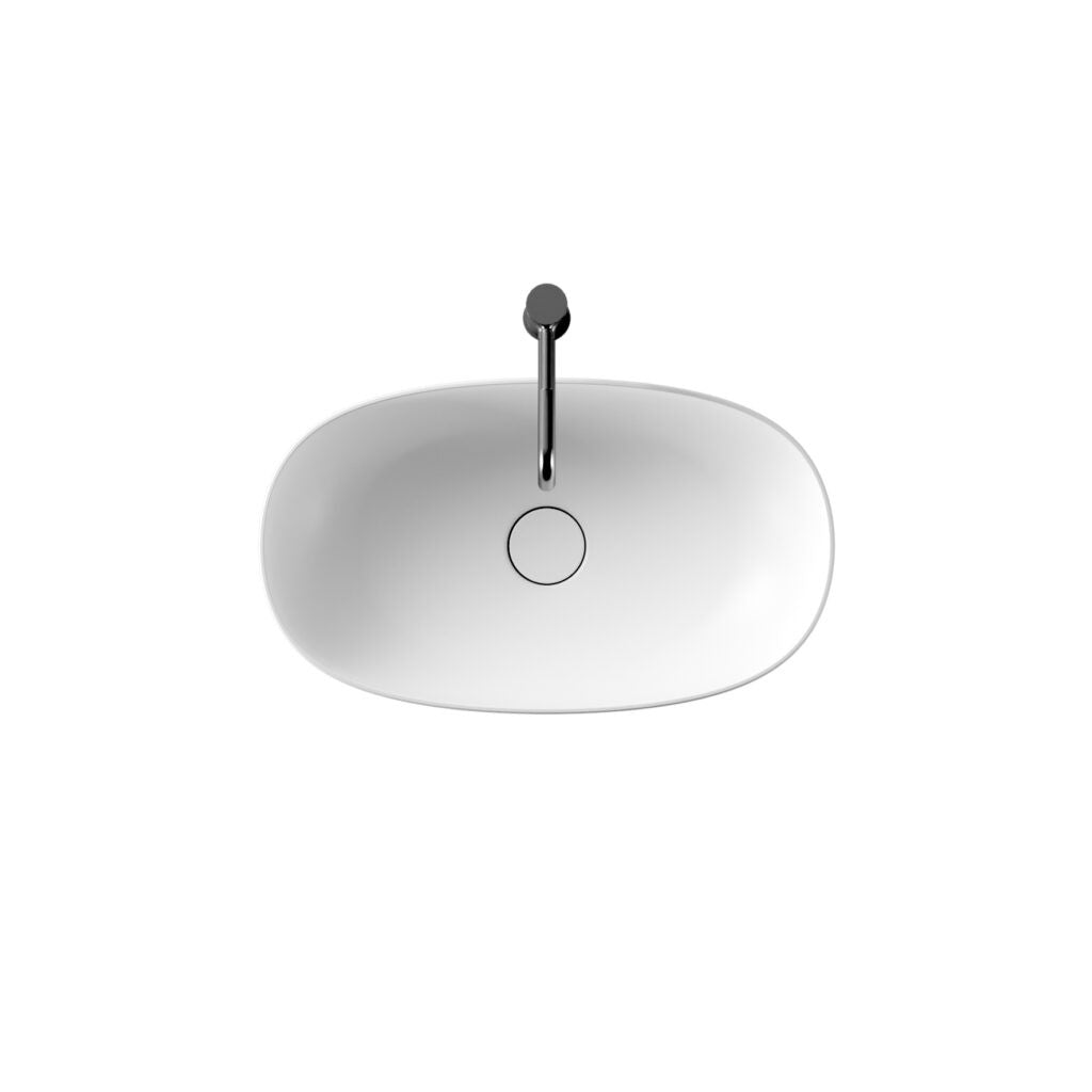 Lavabo da appoggio in ceramica 60 x 35 x H15 cm linea FORM di Alice Ceramica