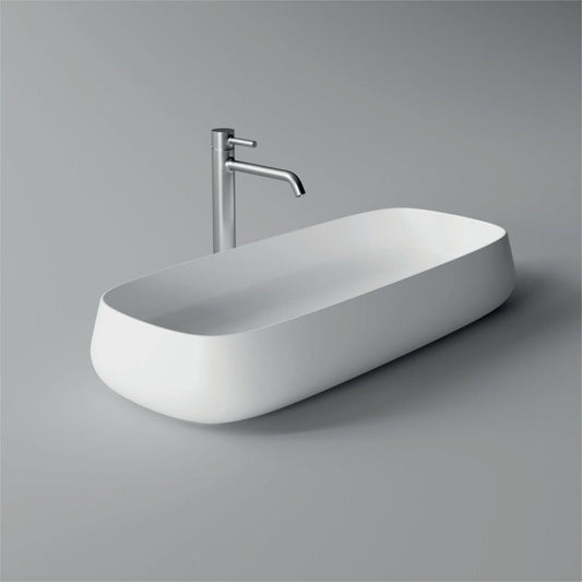 Lavabo da appoggio in ceramica 80 x 35 cm Serie NUR Alice ceramica