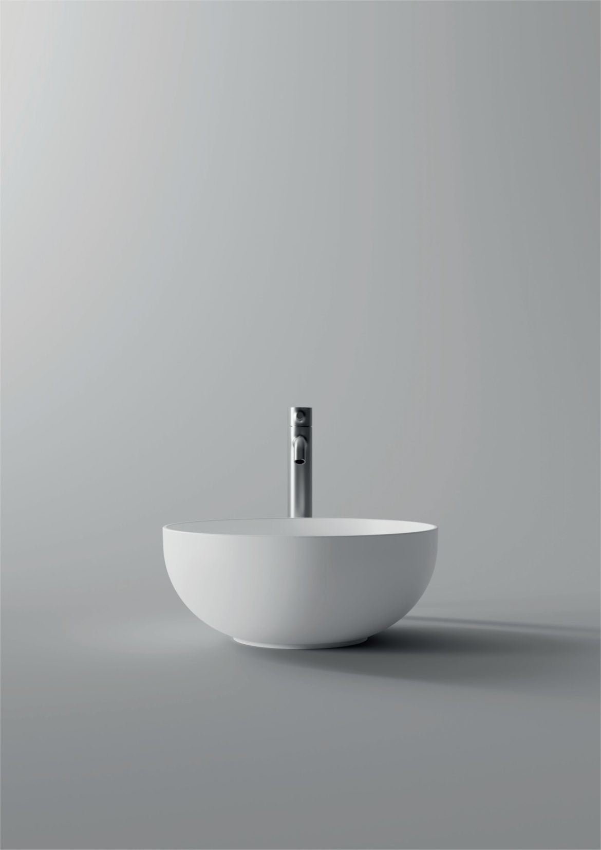 Lavabo da appoggio tondo Alice Ceramica Form Ø 37 cm, h 15 cm, bianco lucido