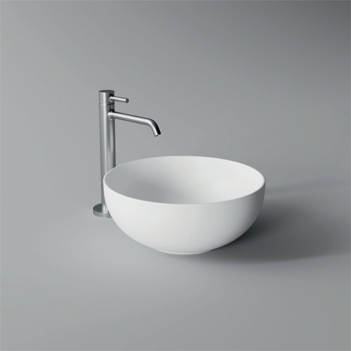 Lavabo da appoggio tondo Alice Ceramica Form Ø 37 cm, h 15 cm, bianco lucido