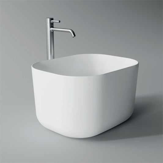 Lavabo Unica Rectangular appoggio cm. 50x40 H.30 in ceramica-Alice Ceramica