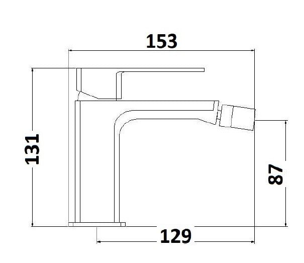 Miscelatore bidet monoforo in ottone cromato serie 23 con piletta clic-clac inclusa