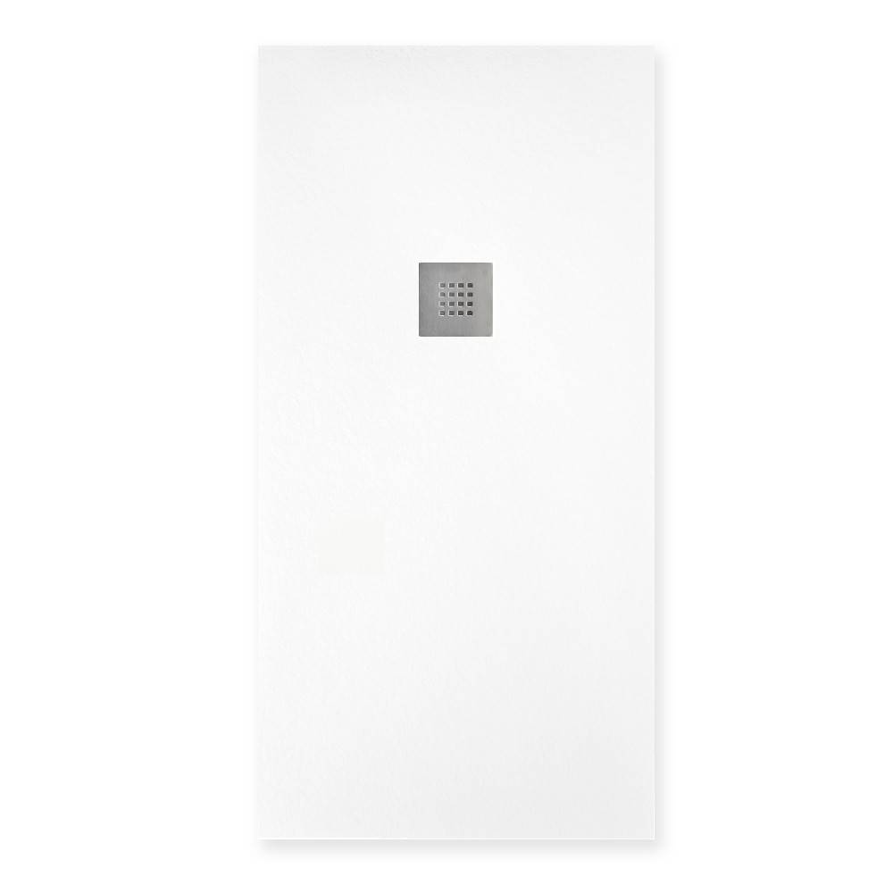 Piatto doccia effetto pietra 70x140 Bianco marmoresina pieno piletta inclusa