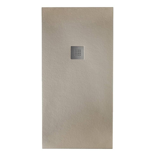 Piatto doccia effetto pietra 70x140 Tortora marmoresina pieno Piletta inclusa