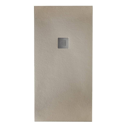 Piatto doccia effetto pietra 70x160 Tortora marmoresina pieno Piletta inclusa