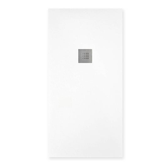 Piatto doccia effetto pietra 70x200 Bianco marmoresina pieno Piletta inclusa