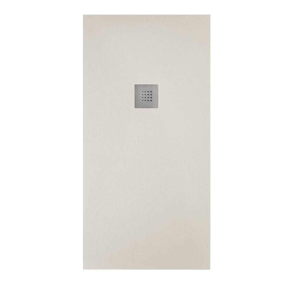 Piatto doccia effetto pietra 80x80 Crema marmoresina pieno Piletta inclusa