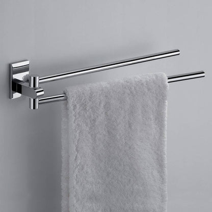 Portasalviette doppio a snodo Gedy Maine 36 cm cromato, in acciaio inox e Cromall