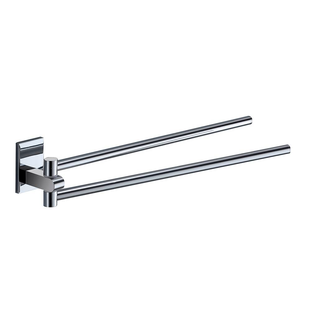 Portasalviette doppio a snodo Gedy Maine 36 cm cromato, in acciaio inox e Cromall