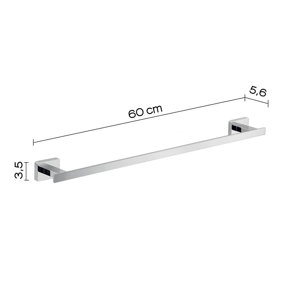Set 2 portasalviette Gedy Atena cromati, 35 e 60 cm, in acciaio inox e Cromall