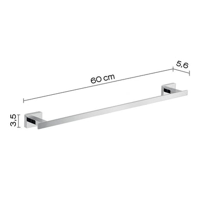 Set 2 portasalviette Gedy Atena cromati, 35 e 60 cm, in acciaio inox e Cromall