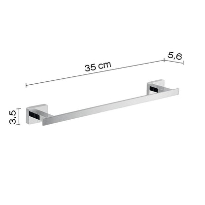 Set 2 portasalviette Gedy Atena cromati, 35 e 60 cm, in acciaio inox e Cromall