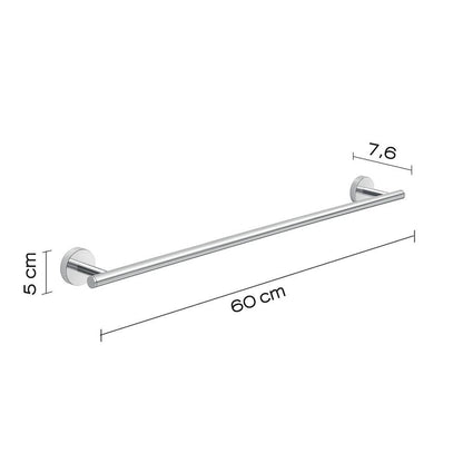 Set 2 portasalviette Gedy Eros cromati, 35 e 60 cm