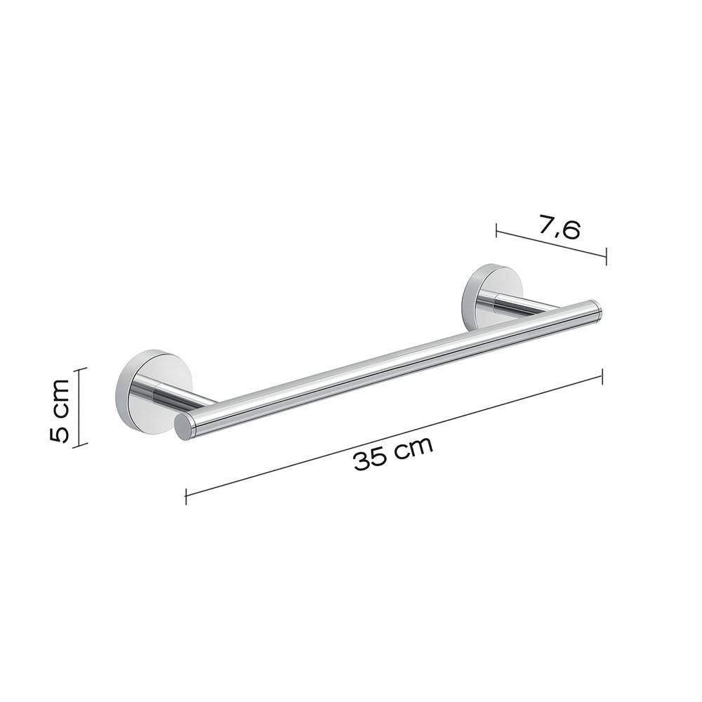 Set 2 portasalviette Gedy Eros cromati, 35 e 60 cm