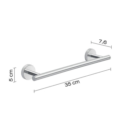 Set 2 portasalviette Gedy Eros cromati, 35 e 60 cm
