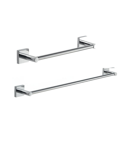 Set 2 portasalviette di GEDY linea Fuji cromato