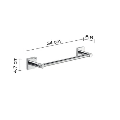 Set 2 portasalviette di GEDY linea Fuji cromato