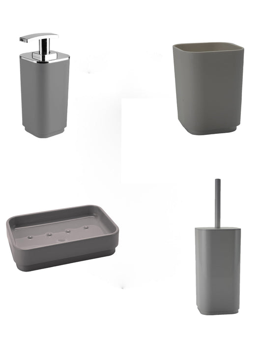 Set da 4 accessori d' appoggio GEDY linea Seventy grigio