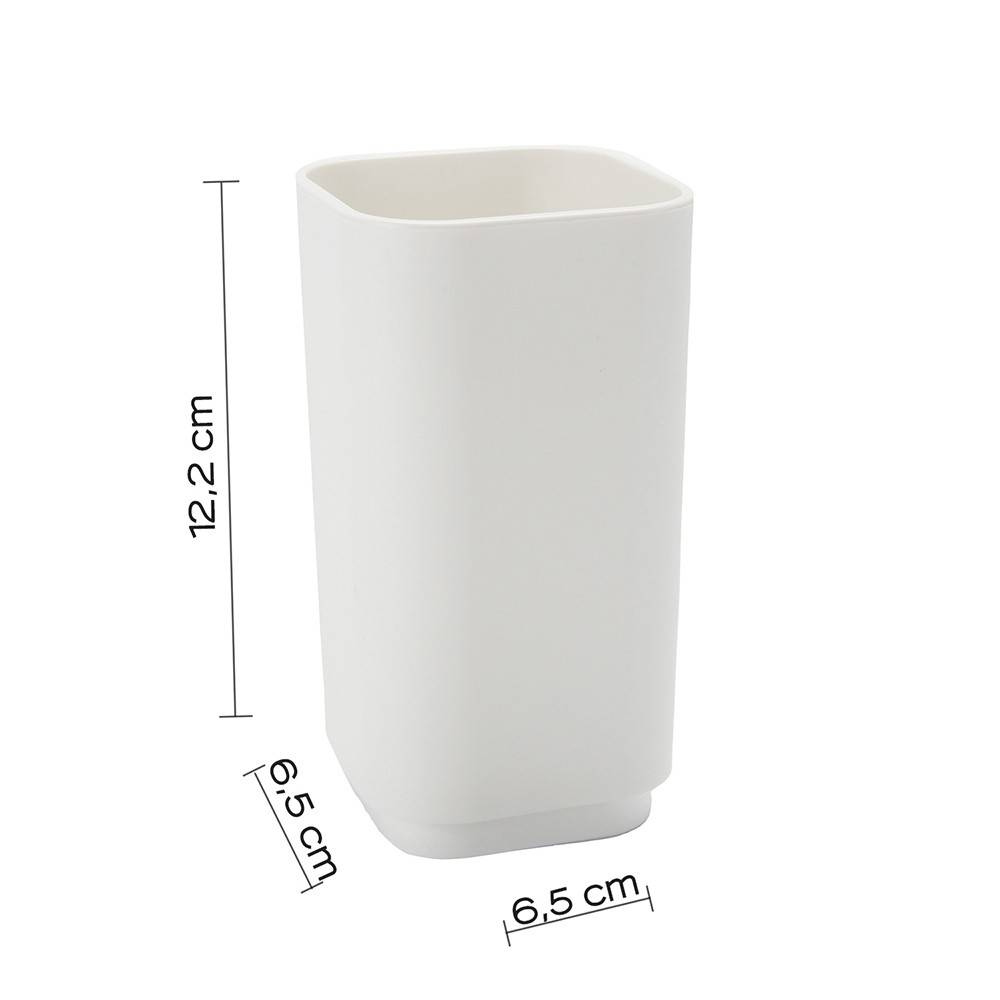 Set Dosasapone, Portaspazzolini e Portasapone d'appoggio Gedy linea Seventy bianco