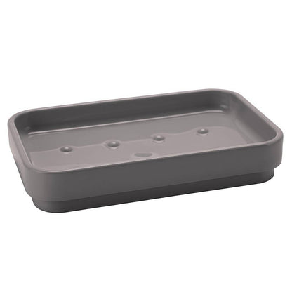 Set portaspazzolini, dosasapone e portasapone d' appoggio Gedy linea Seventy grigio