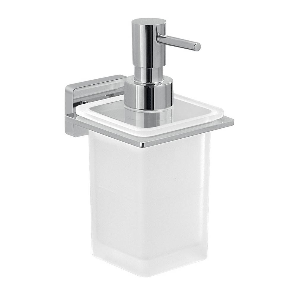 Set portaspazzolini, dosasapone e portasapone da muro Gedy linea Atena cromato
