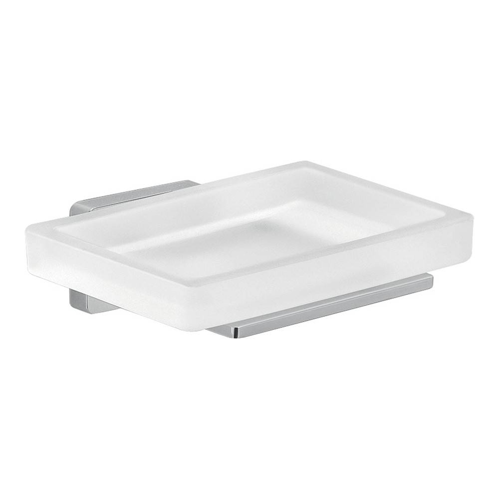 Set portaspazzolini, dosasapone e portasapone da muro Gedy linea Atena cromato
