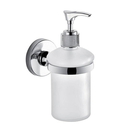 Set portaspazzolini e dosasapone da muro Gedy linea Felce cromato