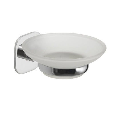 Set portaspazzolini e portasapone da muro Gedy linea Teide cromato